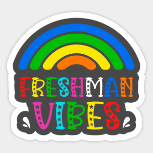 Freshman Grade Vibes Rainbow Back to School Kids Teacher Sticker